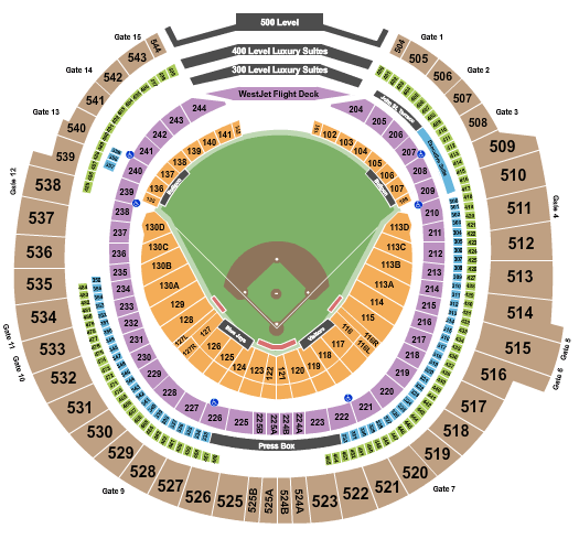 Rogers Centre Baseball Seating