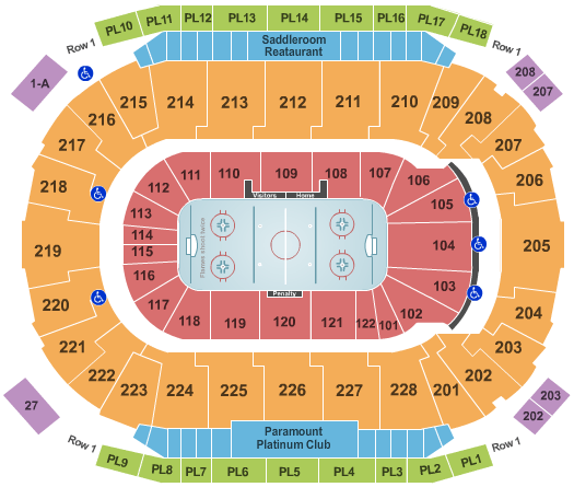Scotiabank Saddledome Hockey Seating
