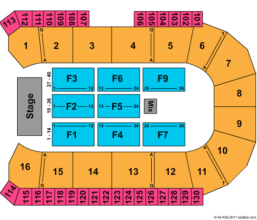 CAA Arena Seating Chart