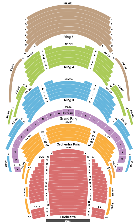 Four Seasons Centre Seating Chart