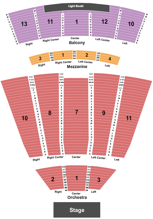 Meridian Hall Seating Chart